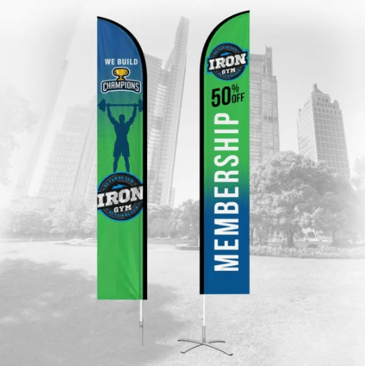 Feather Flag x 15' (Jumbo) - Custom Printing Services | More Printing Services