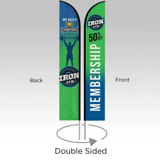 Feather Flag x 15' (Jumbo) - Custom Printing Services | More Printing Services